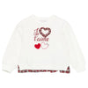 MONNALISA Monnalisa - Felpa Panna 001 Logo Rosso 19D639 4001 da bambino