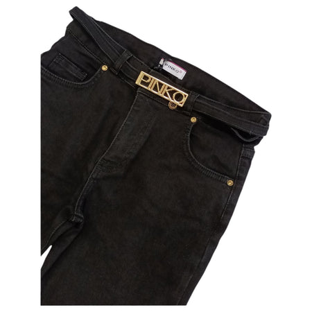 Pinko - Denim Nero C/cintura Logata Oro F4PIJGDP001 da bambino