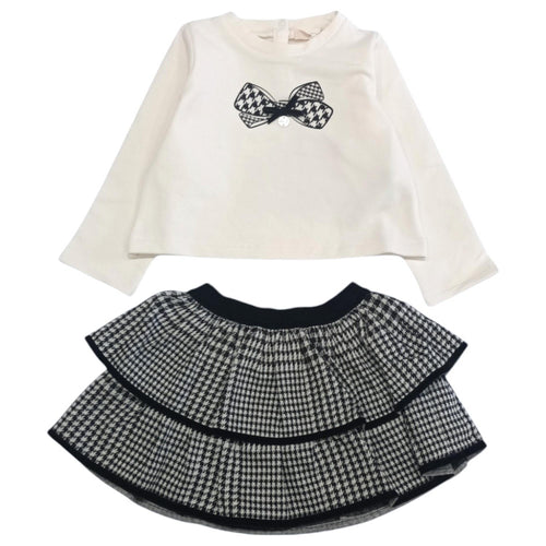 LIU JO Liu-jo - Felpa+gonna Panna/nero St.fiocco HF4076 J4794 da bambino