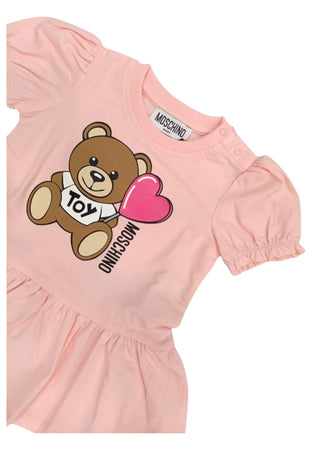 moschino Moschino - Abito 50209 Rosa C/orso E Cuore MDV0CK LBA00 da bambino