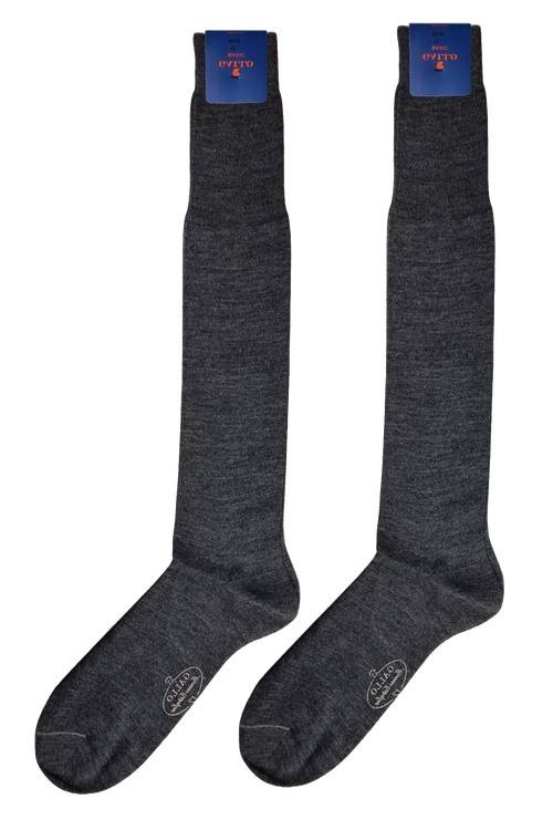 Calze Lunghe Uomo Gallo - Grigio Tinta Unita