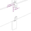vidaXL Testiera Grigio Scuro 100x5x78/88 cm in Tessuto