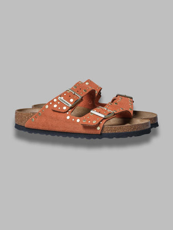BIRKENSTOCK arizona rivet dark rust, suede leather - calz. s da donna