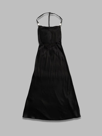 MARINE SERRE satin long slip dress da donna