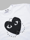 COMME DES GARCONS PLAY t-shirt print black x studs da uomo