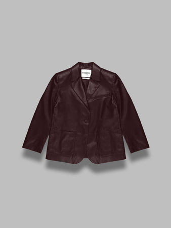 ESSENTIEL ANTWERP idrey faux leather blazer da donna