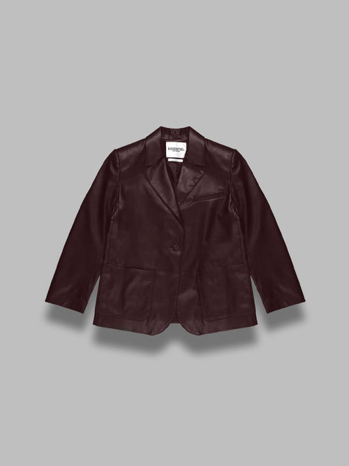 ESSENTIEL ANTWERP idrey faux leather blazer da donna
