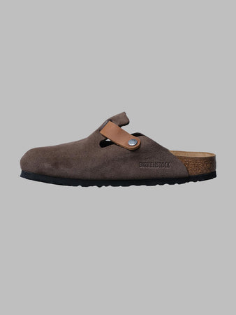 BIRKENSTOCK boston concrete gray, suede leather/oiled - calz. s da uomo