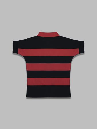 VAQUERA women striped polo knit - 83% viscose, 17% polyester - made in italy da donna