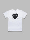 COMME DES GARCONS PLAY t-shirt print black x studs da uomo