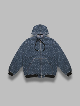 MARINE SERRE moon laser denim padded jacket da uomo
