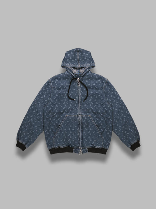 MARINE SERRE moon laser denim padded jacket da uomo