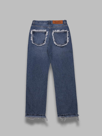 SEFR frayed cut jeans da uomo