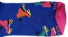 Calze Lunghe Uomo Gallo - Fantasia Pattini a rotelle - Blu cobalto/fucsia