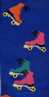 Calze Lunghe Uomo Gallo - Fantasia Pattini a rotelle - Blu cobalto/fucsia