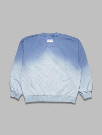 MARINE SERRE moon faded fleece oversized sweatshirt da uomo