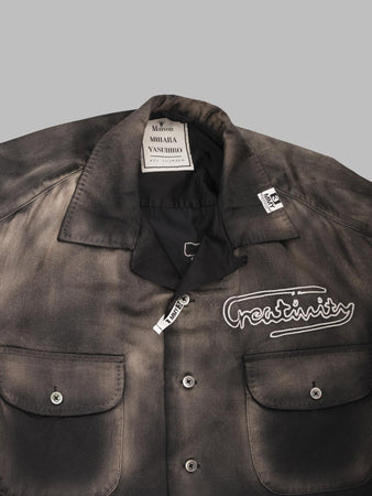 MAISON MIHARA YASUHIRO faded satin l/s shirt da uomo