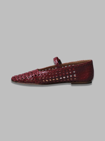MIISTA yeida dark red baillerinas da donna