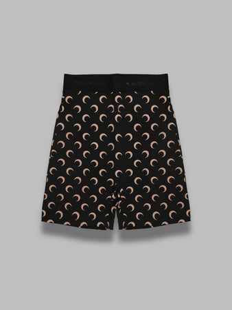 MARINE SERRE moon printed jersey biker shorts da donna