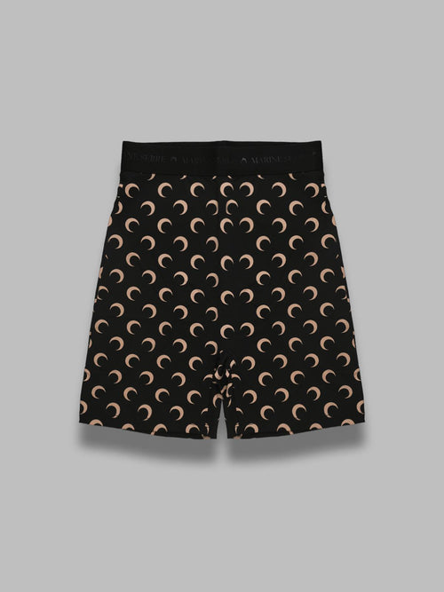 MARINE SERRE moon printed jersey biker shorts da donna