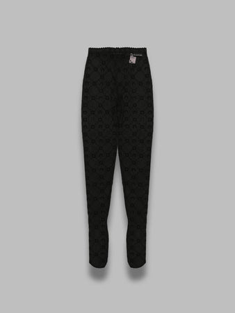 MARINE SERRE moonogram mesh flock tights da donna
