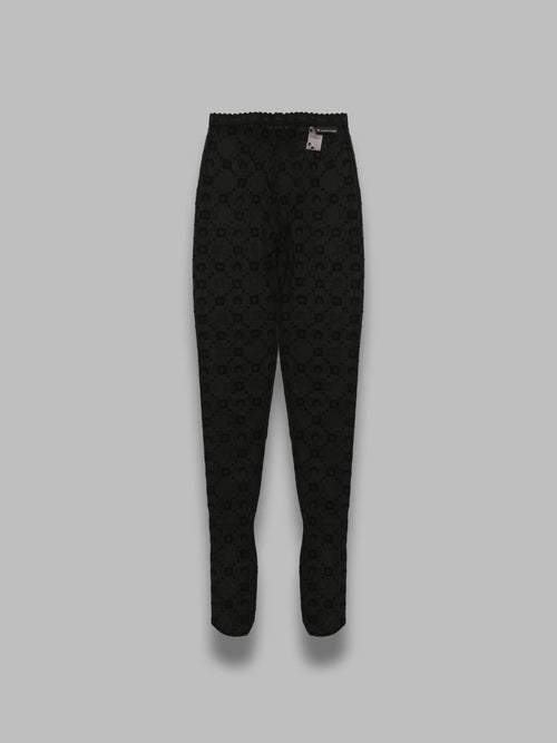 MARINE SERRE moonogram mesh flock tights da donna