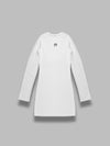 MARINE SERRE moon logo ribbed jersey ls mini dress da donna