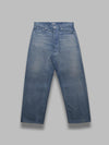 AURALEE selvedge faded light wide denim da uomo