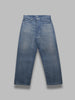 AURALEE selvedge faded light wide denim da uomo