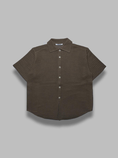 AURALEE cotton mesh knit shirt da uomo