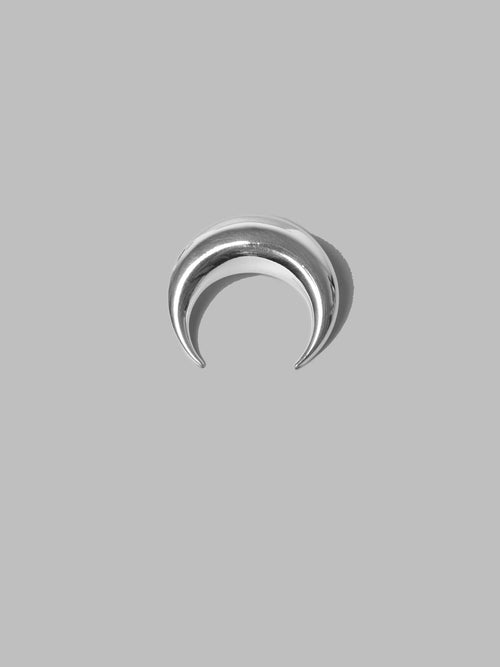 MARINE SERRE silver plated moon stud da donna