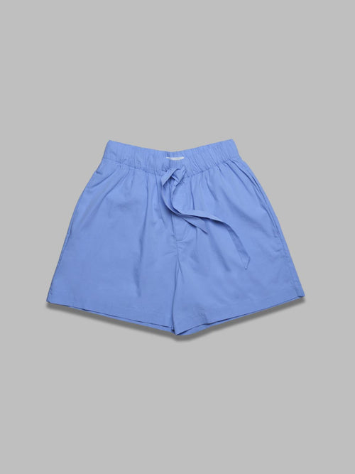 TEKLA poplin pyjamas shorts - cornflower blue - 100% organic cotton - made in portugal da uomo