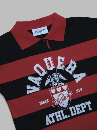 VAQUERA women striped polo knit - 83% viscose, 17% polyester - made in italy da donna