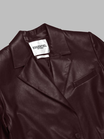 ESSENTIEL ANTWERP idrey faux leather blazer da donna