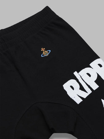 Vivienne Westwood ripped & ready radler shorts - black da donna