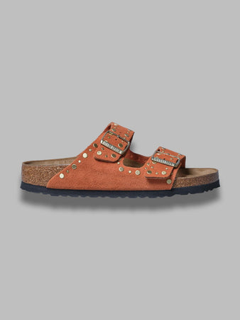 BIRKENSTOCK arizona rivet dark rust, suede leather - calz. s da donna