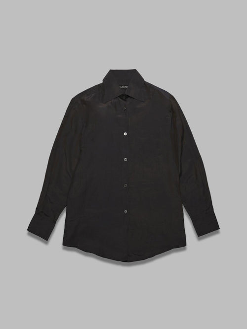 OUR LEGACY sincere shirt charcoal bordeaux cotton silk da donna