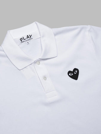 COMME DES GARCONS PLAY t-shirt black emblem woven da uomo