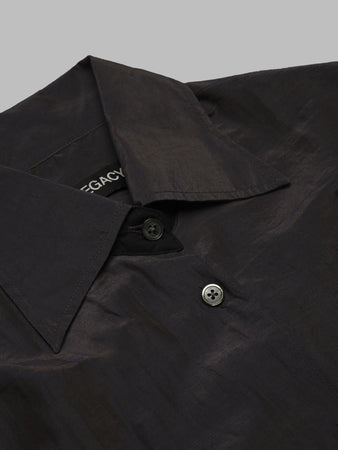 OUR LEGACY sincere shirt charcoal bordeaux cotton silk da donna