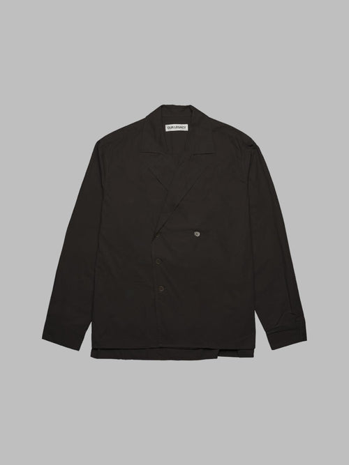 OUR LEGACY duo shirt hefty brown coarse poplin da uomo