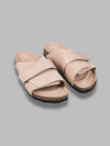 BIRKENSTOCK kyoto new beige, nubuck leather/high shine leather - calz. s made in germany da donna