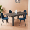Tavolo Gliese con gambe e piano in MDF, design moderno, per arredo interno 137/185 x 90 h 76 cm
