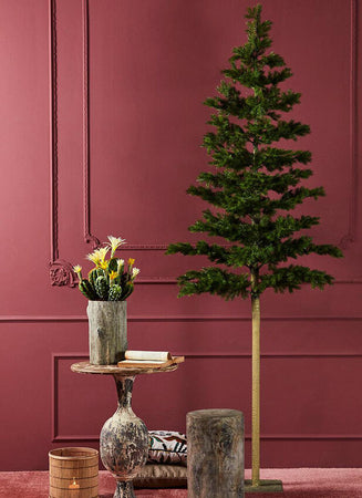 Albero di Natale "Yosemite" PE Effetto Real Touch e tronco in legno h 210 cm