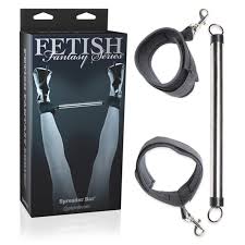 Barra divaricatrice bondage tubo 26 cm cavigliere sistema blocco BDSM fetish kit