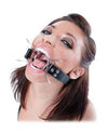 Bavaglio Anello Metallico Open Mouth Hole Fetish Fantasy Spider Gag O Ring Metal