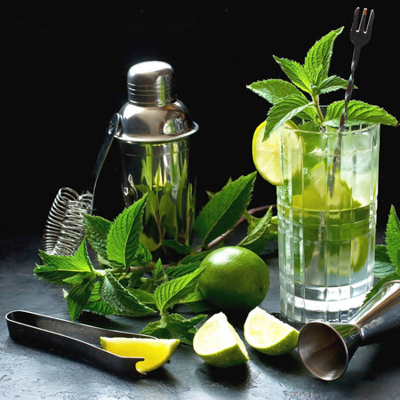 Set bartender 8 pezzi Shaker per cocktail con cassetta in legno idea regalo