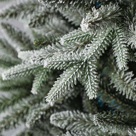 Albero di natale Innevato Slim "Folgarida" in PE Effetto Real Touch + PVC di Altissima qualità
