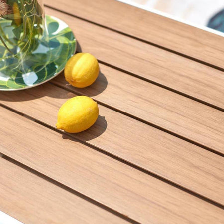 Salottino 4 posti con cuscini "Kubik" in alluminio verniciato da giardino e veranda
