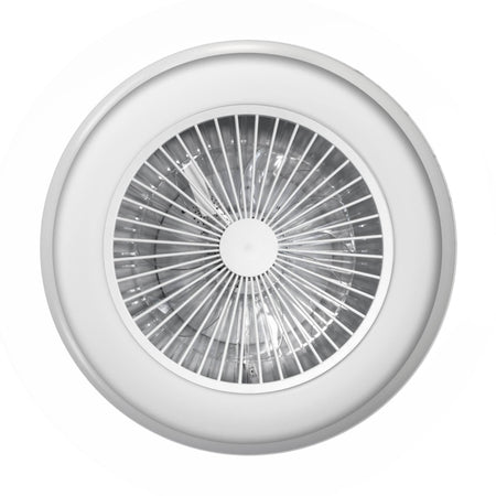 Ventilatore d'arredo a soffitto "Atollo" 6 velocità, da Ø 60 cm con luci e telecomando