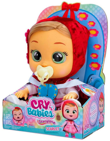 Imc Toys Cry Babies Storyland 2.0 Scarlet Bambola per Bambine Con Capelli Veri